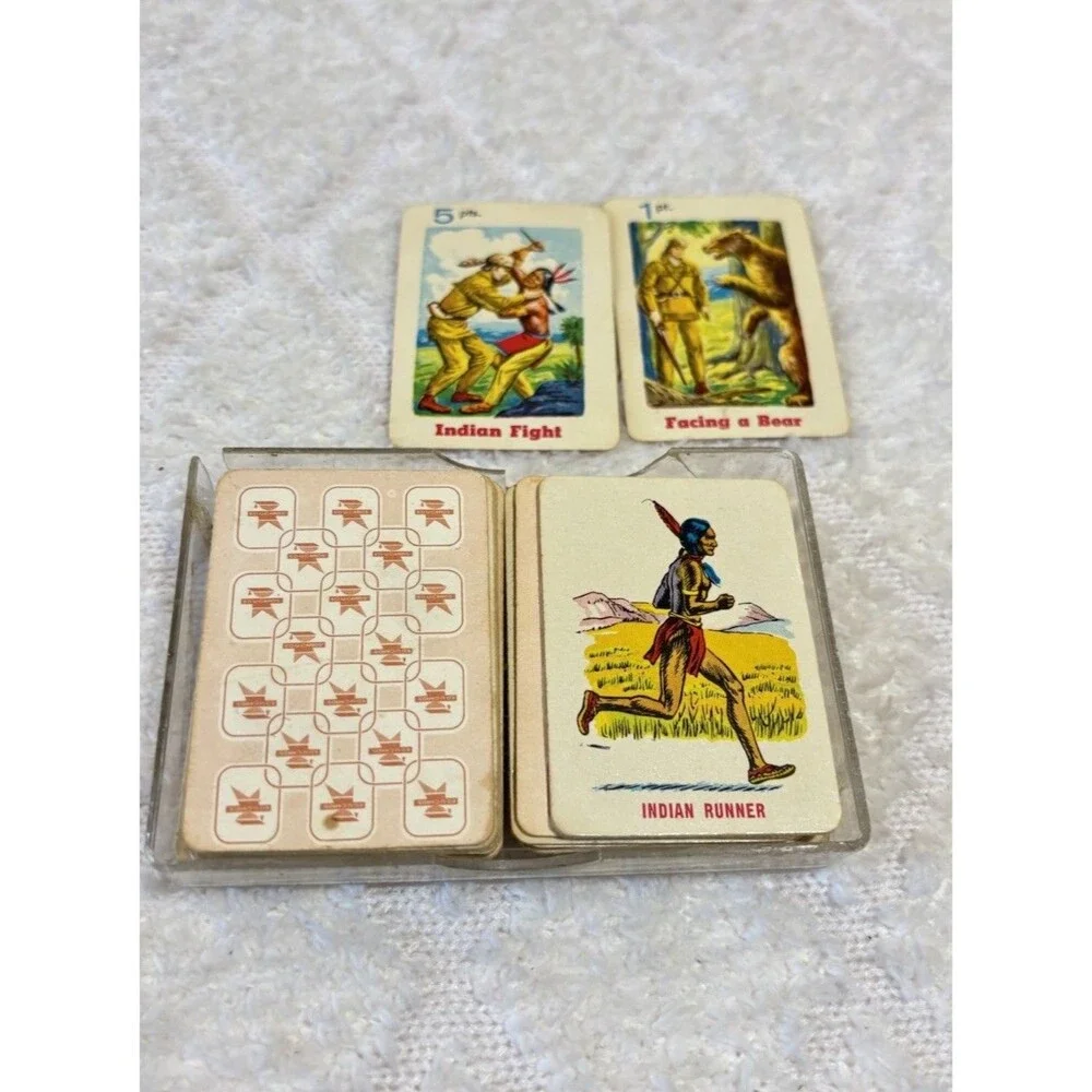 Vintage 1960s Ed-U-cards Daniel Boone Card Game Native American Frontier Trivia